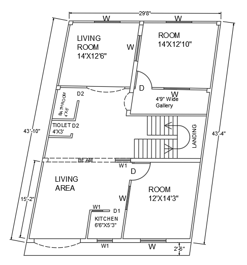 2BHK House Plans Design Ideas (Budget Friendly) | UA Map Studio Seohara, Bijnor